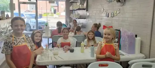 Children enjoying a hands-on creative activity at My Creation Haven