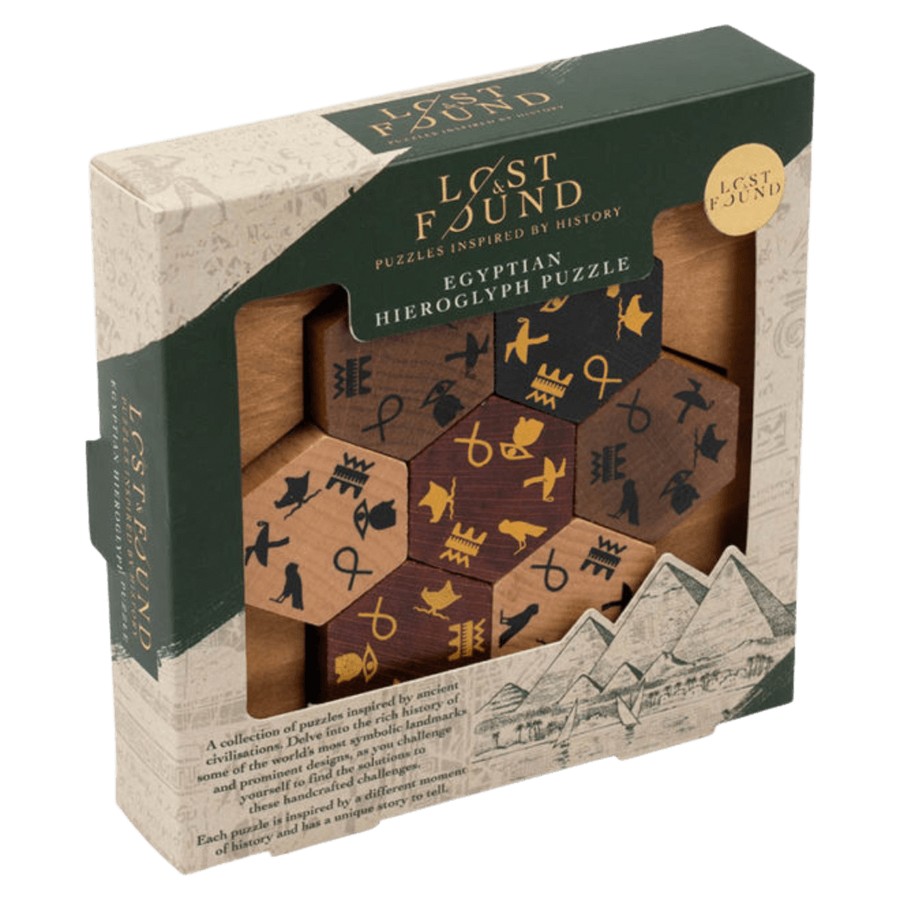 Professor Puzzle: Egyptian Hieroglyph Puzzle - 3D Wooden Brainteaser