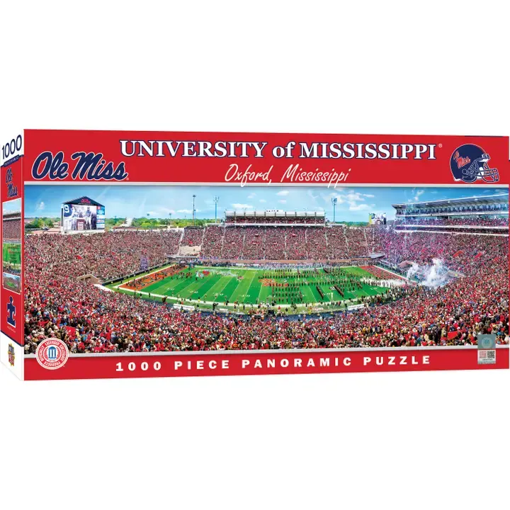 Masterpieces Puzzles - Ole Miss Rebels - 1000 Piece Panoramic Puzzle
