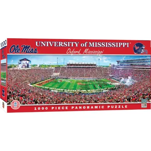 Masterpieces Puzzles - Ole Miss Rebels - 1000 Piece Panoramic Puzzle